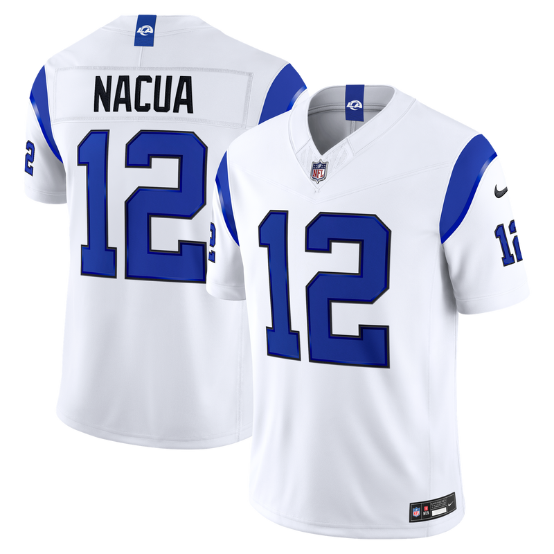 Los Angeles Rams Puka Nacua Nike Fearsome White Vapor F.U.S.E. Printed Limited Jersey