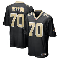 New Orleans Saints Alan Herron Black jersey – view 1