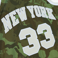 New York Knicks Mitchell & Ness Patrick Ewing 1991 Ghost Camo Swingman Jersey - Green