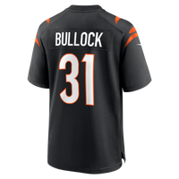 Cincinnati Bengals Kentrel Bullock Nike Black Team Game Jersey