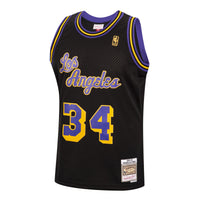 Los Angeles Lakers Mitchell & Ness Shaquille O'Neal 1996 Reload Swingman Authentic Jersey - Black