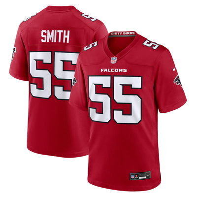 Atlanta Falcons Za'Darius Smith Nike Red Team Game Jersey