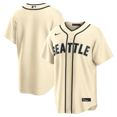 Seattle Mariners Nike Cream Alternate Replica Jersey