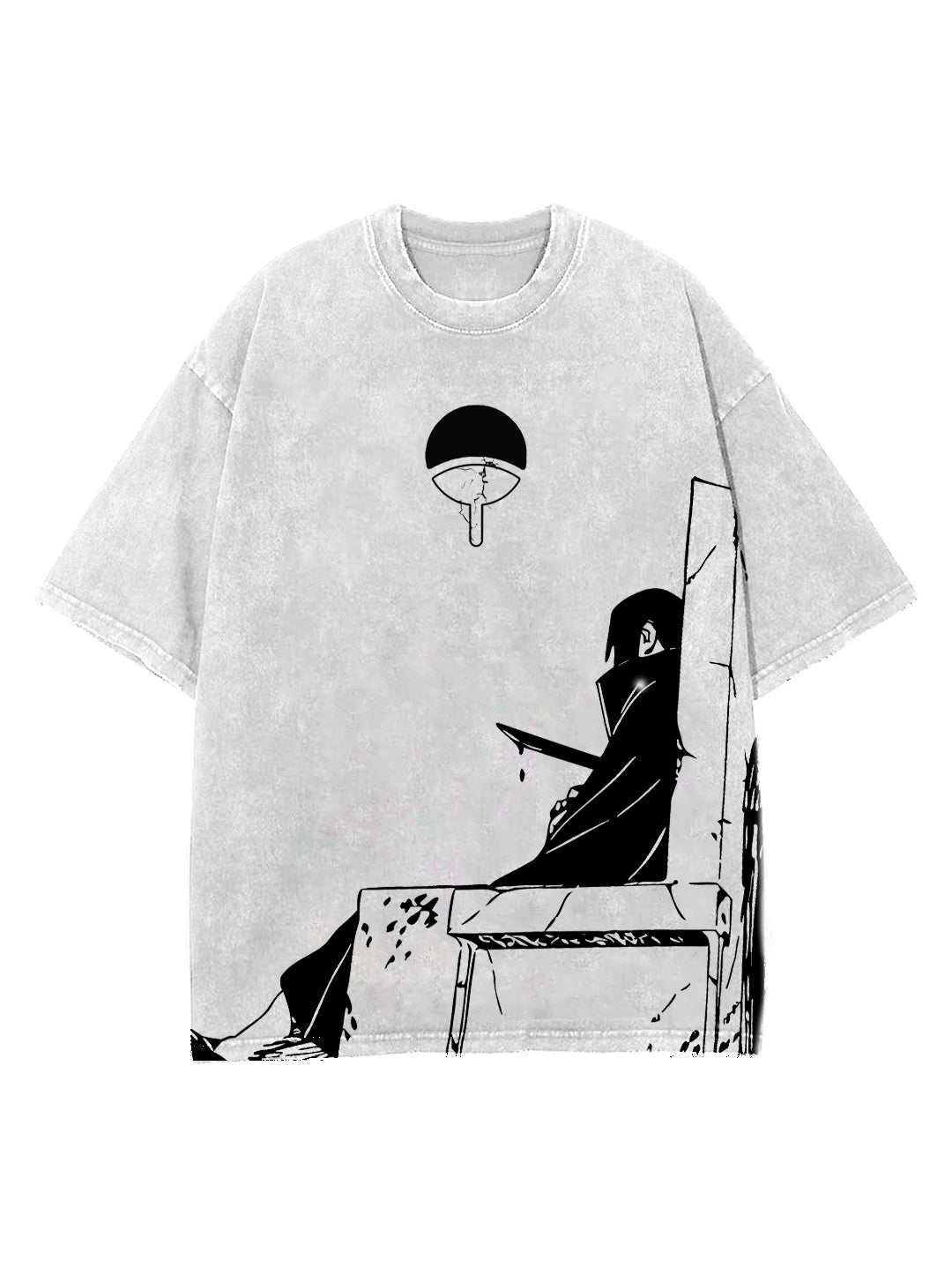 Vintage white t-shirt with Itachi Uchiha Naruto The Last Duel graphic – photo 2