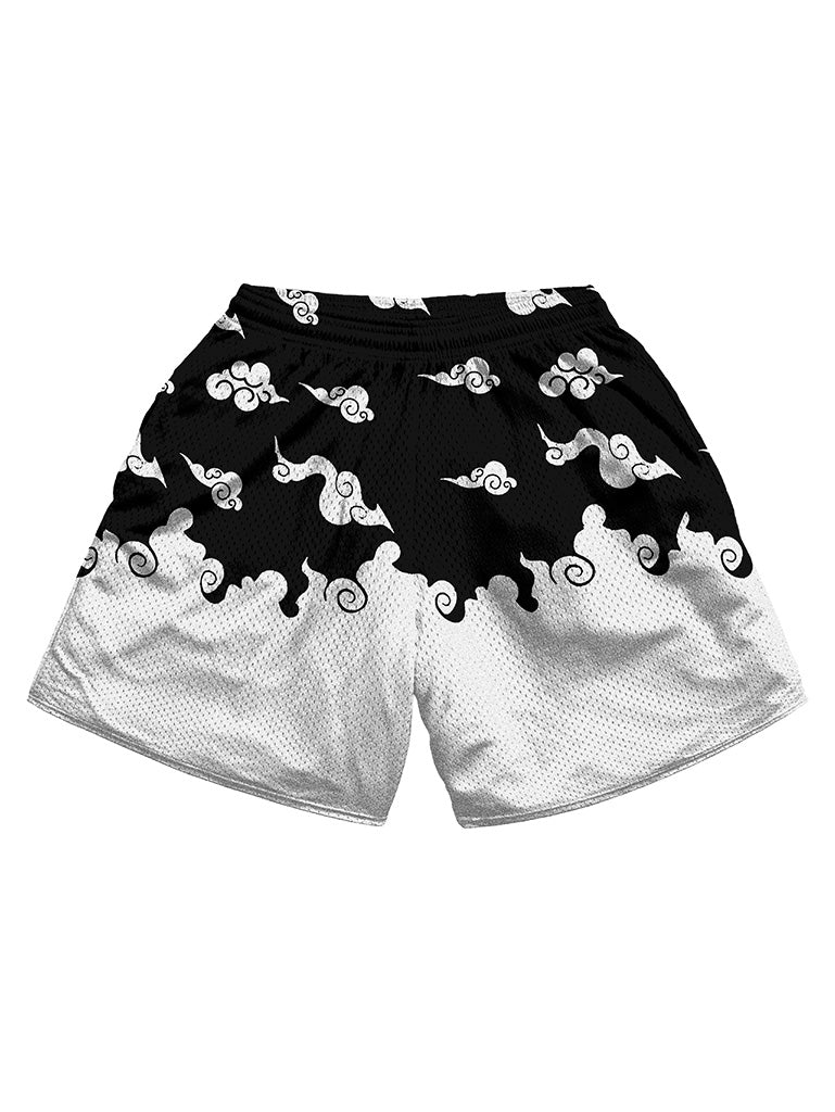 Black shorts with Monkey D. Luffy One Piece Sun God Shorts (v1) graphic – photo 2