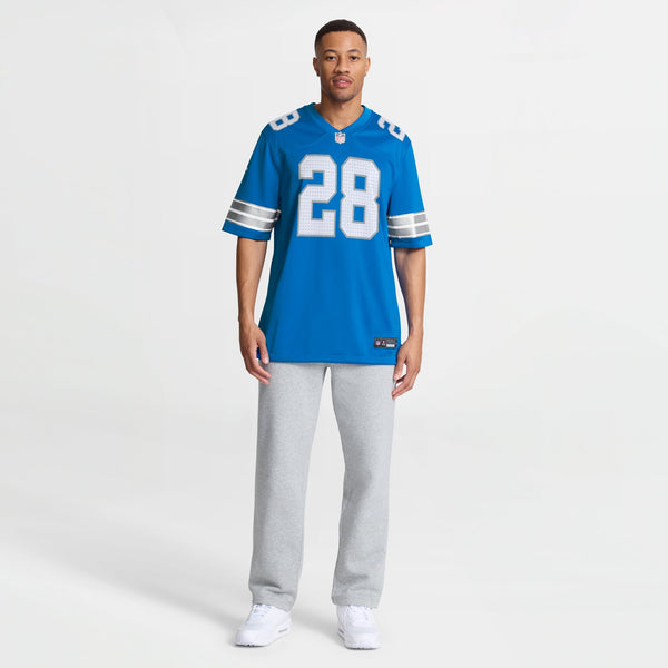 Detroit Lions Natrone Brooks Nike Blue Team Game Jersey