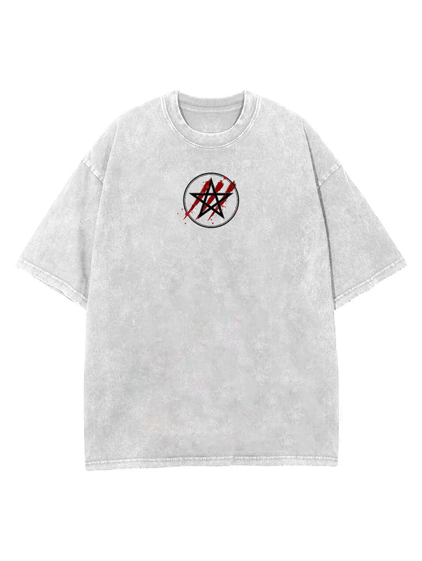 Washed white t-shirt with Sung Jinwoo Solo Leveling Scarlet Blade graphic – photo 2
