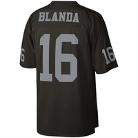 Las Vegas Raiders George Blanda Mitchell & Ness Black Legacy Replica Jersey
