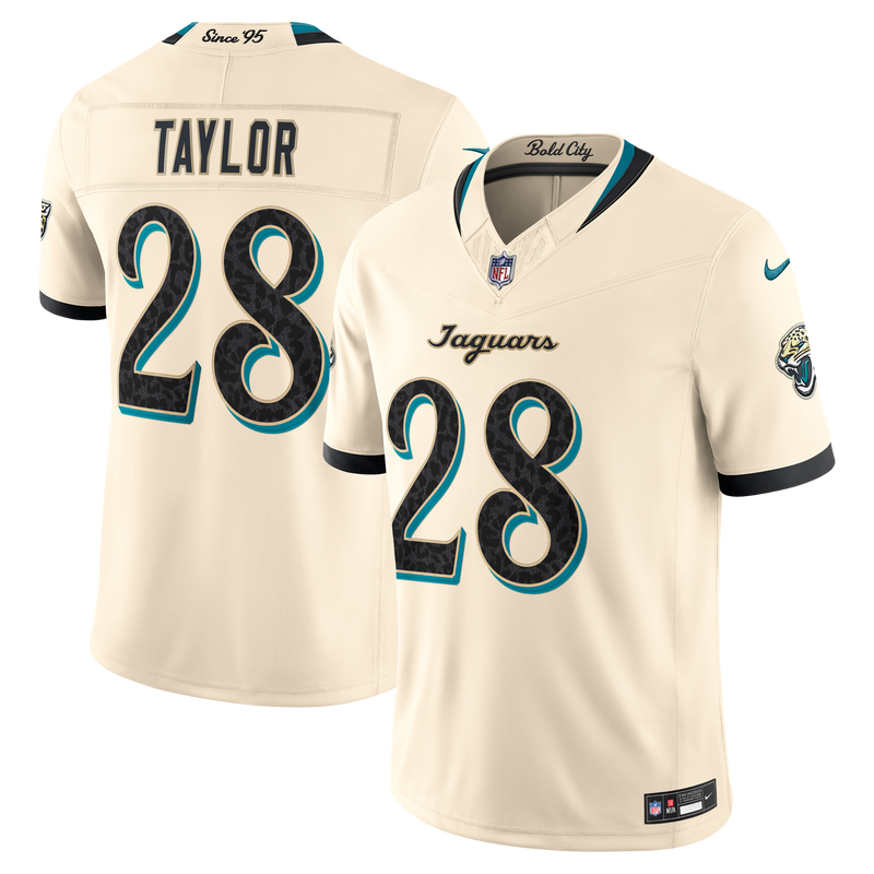 Jacksonville Jaguars Fred Taylor Nike Natural 2026 Rivalries Collection Printed Limited Jersey