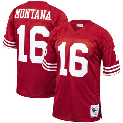 San Francisco 49ers 1989 Joe Montana Mitchell & Ness Scarlet Authentic Throwback Retired Player Jersey