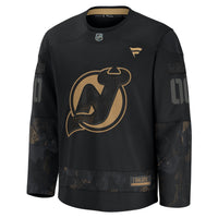 New Jersey Devils Fanatics Black 2024 Military Appreciation Custom Practice Jersey