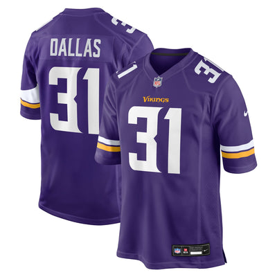 Minnesota Vikings DeeJay Dallas Nike Purple Team Game Jersey