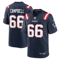 New England Patriots Will Campbell Nike Navy Team Game Jersey