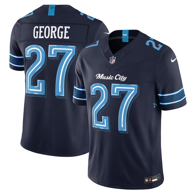 Tennessee Titans Eddie George Nike Navy 2026 Rivalries Collection Printed Limited Jersey