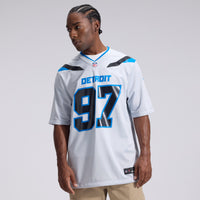 Detroit Lions Aidan Hutchinson Nike Silver 2026 Rivalries Collection Game Jersey