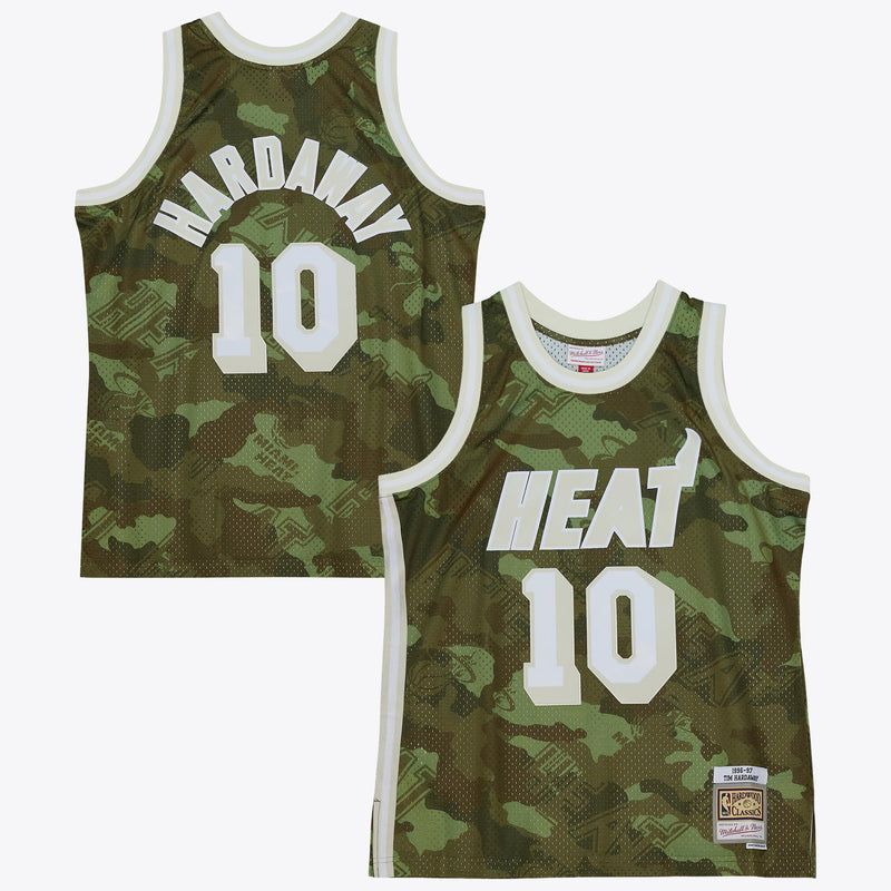 Miami Heat Mitchell & Ness Tim Hardaway 1996 Ghost Camo Swingman Jersey - Green