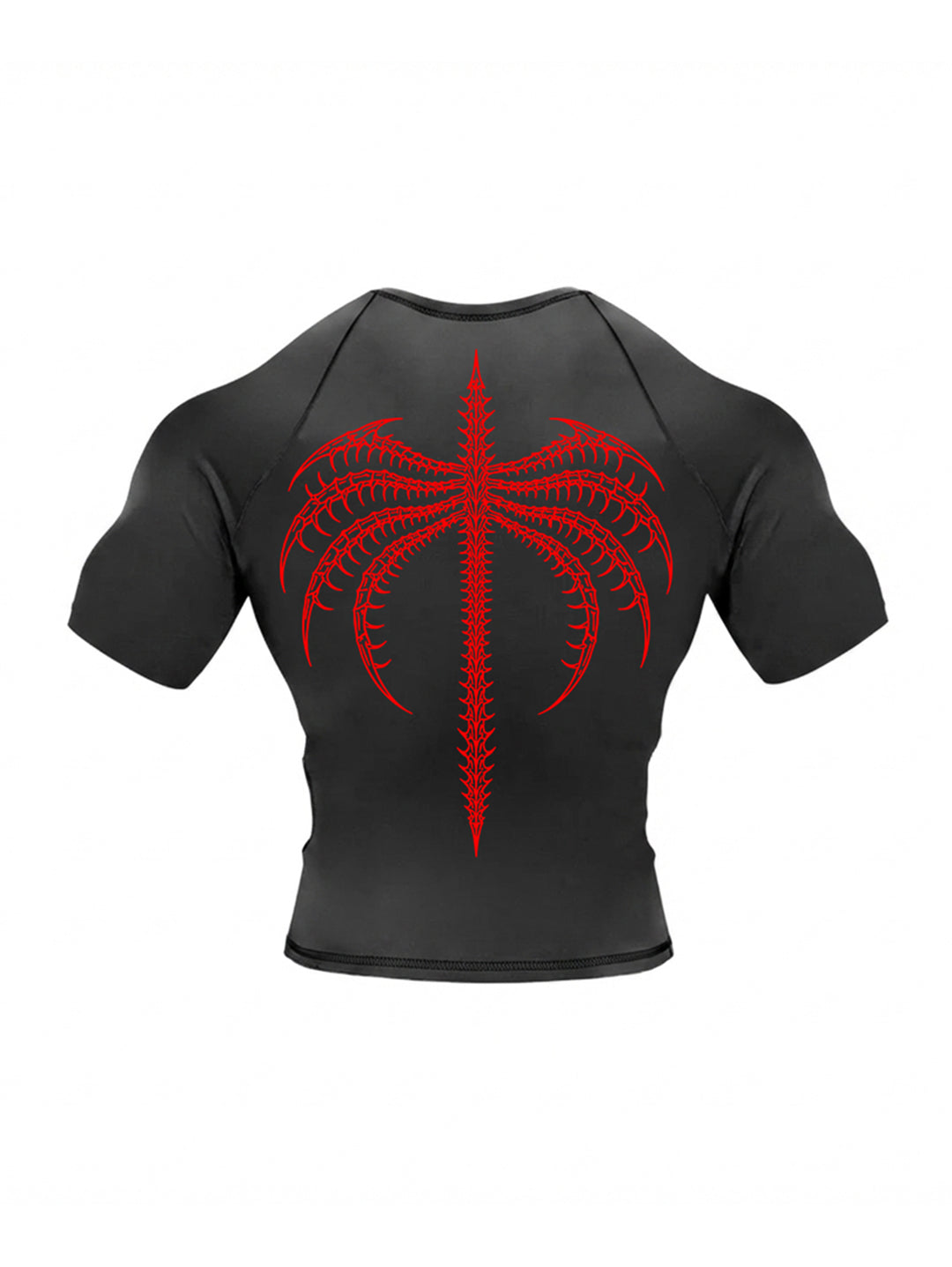 Black shorts with Thorned Spine Abyss Spine Compression Short Sleeve graphic – photo 1