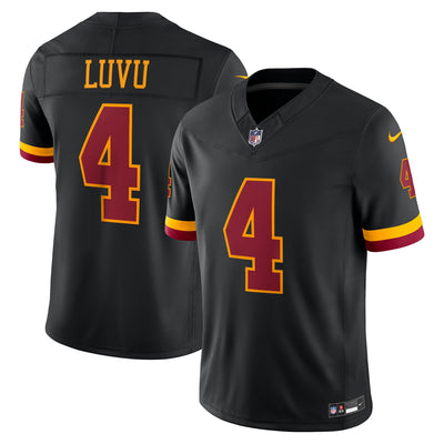 Washington Commanders Frankie Luvu Nike Black Alternate Hail Raiser Vapor F.U.S.E. Printed Limited Jersey