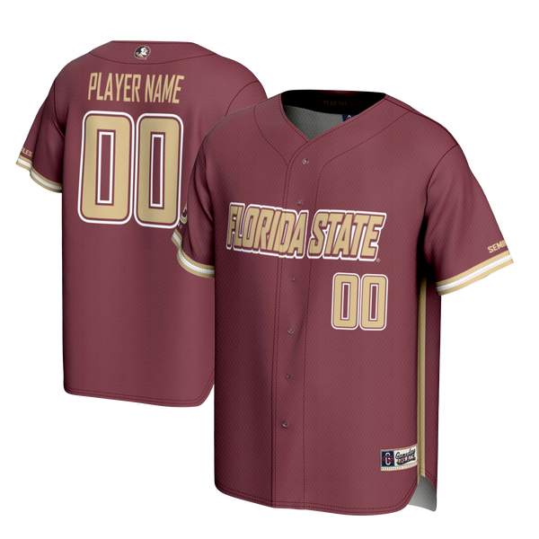 Florida State Seminoles GameDay Greats NIL Pick-A-Player Lightweight Baseball Jersey - Garnet