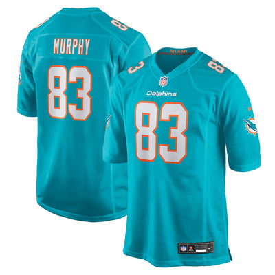 Miami Dolphins Caleb Murphy Nike Aqua Team Game Jersey