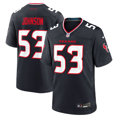 Houston Texans Caleb Johnson Nike Navy Team Game Jersey