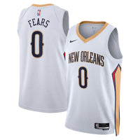New Orleans Pelicans Nike Association Edition Swingman Jersey - White - Jeremiah Fears -