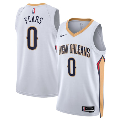 New Orleans Pelicans Nike Association Edition Swingman Jersey - White - Jeremiah Fears -