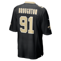 New Orleans Saints Vernon Broughton Nike Black Team Game Jersey