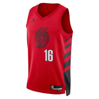 Portland Trail Blazers Jordan Brand Statement Edition Swingman Jersey - Red - Yang Hansen -