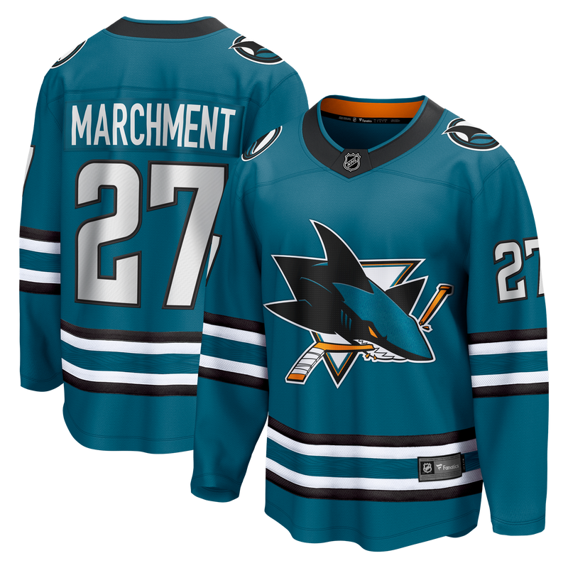 San Jose Sharks Mason Marchment Fanatics Teal Home Breakaway Jersey