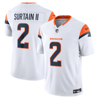 Denver Broncos Patrick Surtain II Nike White Vapor F.U.S.E. Printed Limited Jersey