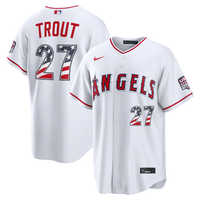 Fourth of July Los Angeles Angels Mike Trout Nike White USA 250 Stadium Jersey