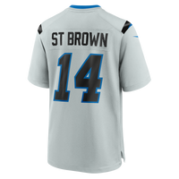 Detroit Lions Amon-Ra St. Brown Nike Silver 2026 Rivalries Collection Game Jersey