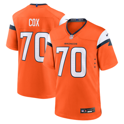 Denver Broncos Marques Cox Nike Orange Team Game Jersey