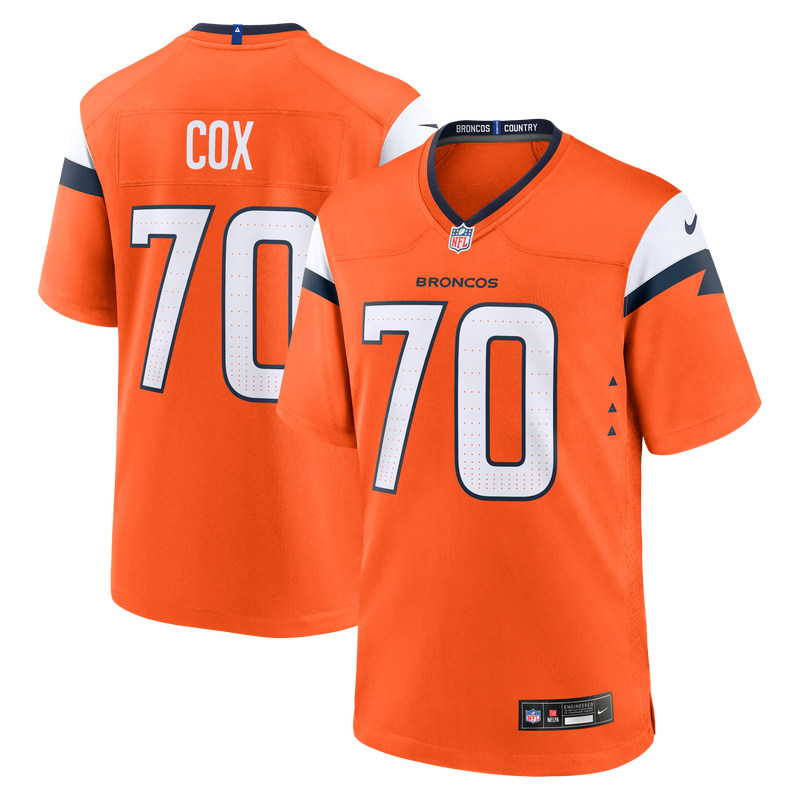 Denver Broncos Marques Cox Nike Orange Team Game Jersey
