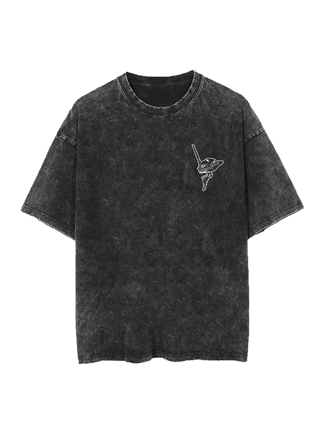 Washed black t-shirt with Evangelion Unit-01 Neon Genesis Evangelion Bio-Machine 001 graphic – photo 2