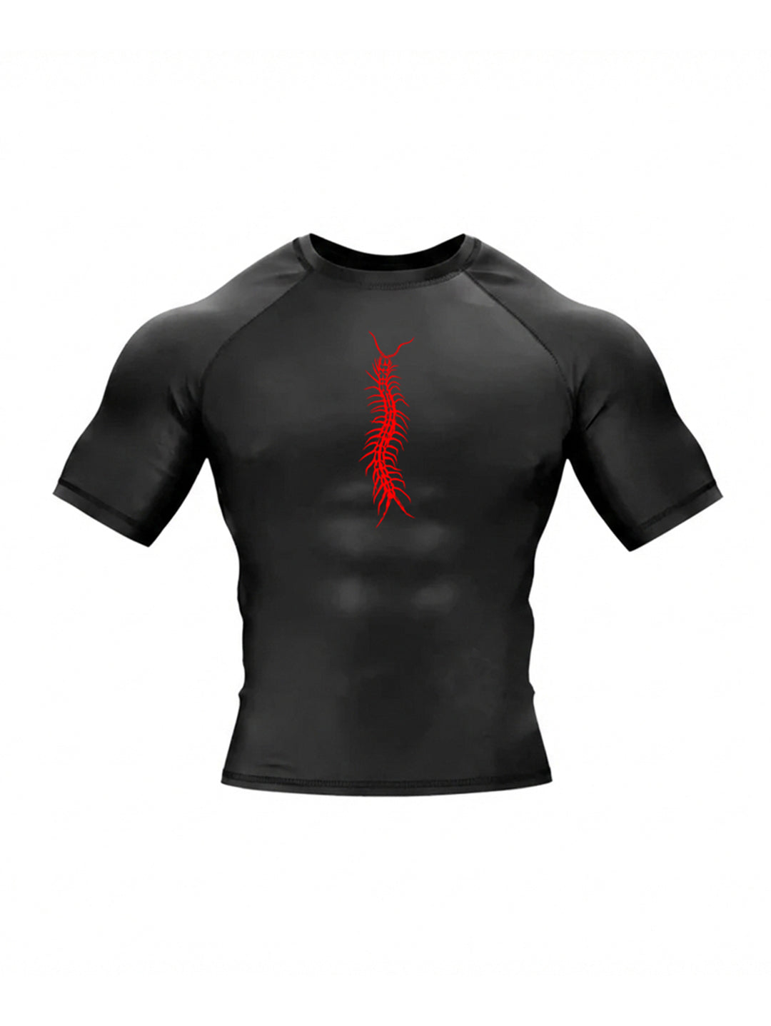 Black shorts with Thorned Spine Abyss Spine Compression Short Sleeve graphic – photo 2