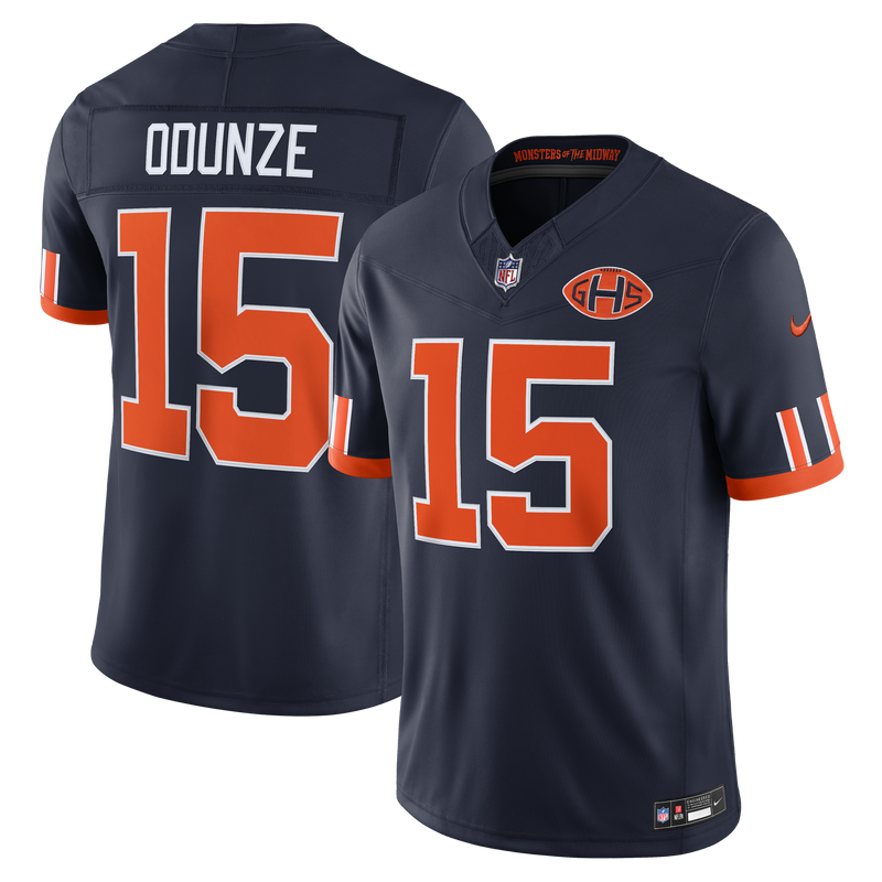 Chicago Bears Rome Odunze Nike Navy 2026 Rivalries Collection Printed Limited Jersey