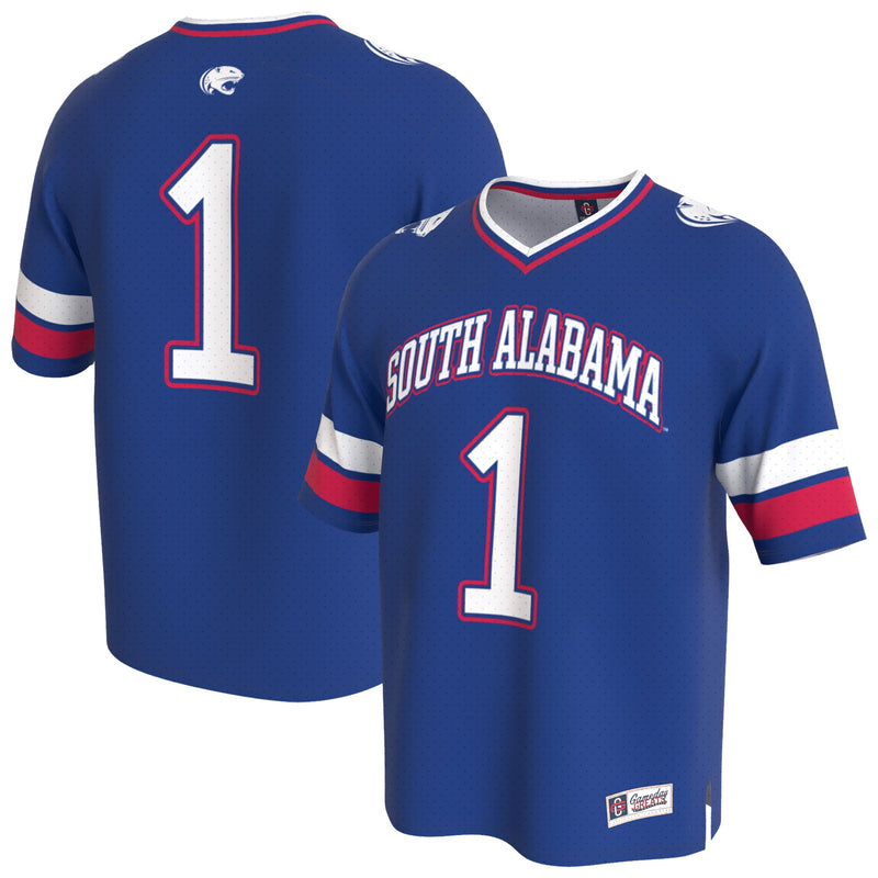 South Alabama Jaguars GameDay Greats Lightweight Collegiate Football Fashion Jersey - Navy