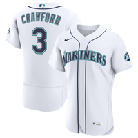Seattle Mariners J.P. Crawford Nike White Home 50th Season Authentic Jersey