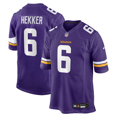 Minnesota Vikings Johnny Hekker Nike Purple Team Game Jersey