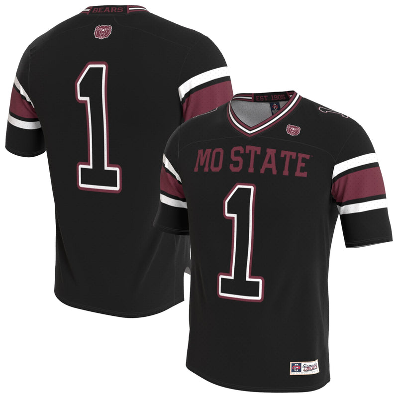Missouri State University Bears GameDay Greats Lightweight Collegiate Football Blackout Fashion Jersey - Black
