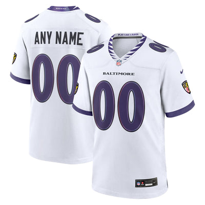 Baltimore Ravens Nike White Custom Game Jersey