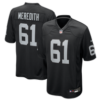 Las Vegas Raiders Jordan Meredith Nike Black Game Player Jersey