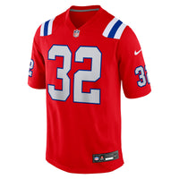 New England Patriots TreVeyon Henderson Nike Red Alternate Game Player Jersey