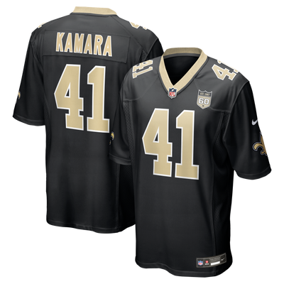 New Orleans Saints Alvin Kamara Nike Black Team 60th Season Game Jersey