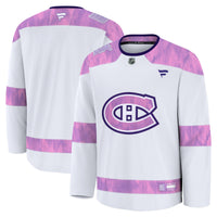 Montreal Canadiens Fanatics White 2024 Hockey Fights Cancer Practice Jersey