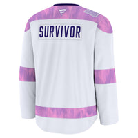 St. Louis Blues Fanatics White Hockey Fights Cancer Survivor Practice Jersey