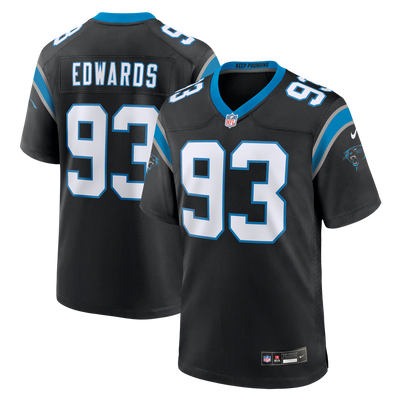 Carolina Panthers TeRah Edwards Nike Black Team Game Jersey
