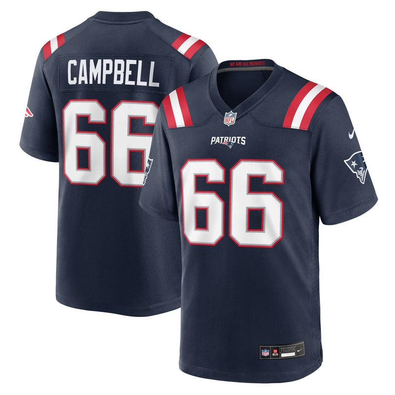 New England Patriots Will Campbell Nike Navy Team Game Jersey